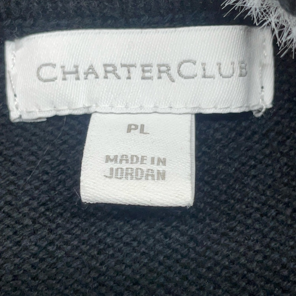 Charter Club Women's Scotty Dog Sweater Black and White size PL - Picture 6 of 8